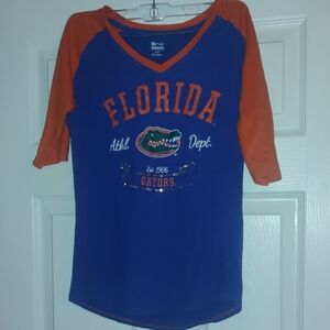 Blue and Orange Florida Gators Women's Shirt